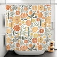 thumbnail image 4 of Tchckioa Boho Floral Shower Curtain,72x78 Inch Waterproof Hooks Bath Curtain Decor for Bathroom, 4 of 5