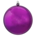 thumbnail image 2 of 12ct Purple Shatterproof Shiny Christmas Ball Ornaments 4" (100mm), 2 of 2