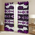 thumbnail image 2 of Castle Fairy Boho Hippie Aztec Curtains Pack of 2 (42x84 Each),Cow Print Curtains Blackout, 2 of 6