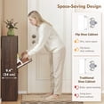 thumbnail image 4 of HOMCOM Armoire à Chaussures avec 2 Tiroirs Basculants et Tablette Supérieure, Café, 4 of 10