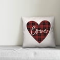 thumbnail image 2 of Creative Products Love Plaid Heart 20x20 Spun Poly Pillow, 2 of 2