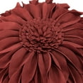 thumbnail image 6 of JWH Round 3D Decorative Throw Suede Flower Pillows with Insert for Bed Sofa 14 inch Rust Red, 6 of 9