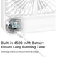 thumbnail image 2 of Desk Fan Battery Rechargeable, 4500mAh 180°Foldable Portable Personal Fan, 4 Speeds Adjustable Long Battery-life for Home Office Travel Outdoor Gifts for Women Men-White, 2 of 5