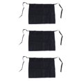 thumbnail image 1 of 3X Black Half Apron Ladies Mens Waiter with 2 Pockets Bar Short Waist Solid, 1 of 8