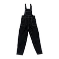 thumbnail image 2 of Pantalones de figura de mujer a escala 1:6, overoles de mezclilla, accesorios de cosplay, decoración de muñecas, pantalones en miniatura para figuras negro, 2 of 10