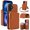 Brown, variant on Crossbody Wallet Case for iPhone 16, RFID Blocking Zipper Handbag Purse Flip Cover, Kickstand Folio Case Card Slots Holder Wrist Strap Lanyard