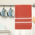 thumbnail image 2 of REGALWOVEN Cotton Stripe Kitchen Towels Farmhouse Absorbent Soft Quick Dry Dish Towels Lint Free Tea Towels 28 x 18 Inch Red 2pk, 2 of 7