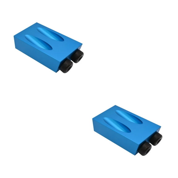 Masteelf 2pcs 15 Degree Aluminum Pocket Hole Jig for Joinery Woodworking DIY Carpentry Projects