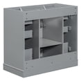 thumbnail image 5 of Adjustable Shelving - Grey Freestanding Bathroom Vanity for Practical Use, 5 of 7