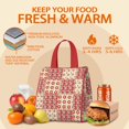thumbnail image 5 of Pioneer Flower Floral Print Pattern Insulated Lunch Bag for Women & Adults,Large Portable Soft Cooler Lunch Bag,Thermal Food Storage Tote with Pearl Cotton,8.66L,8.75x5.75x9.5 Inch, 5 of 6