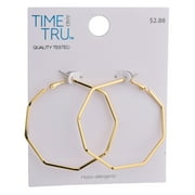 Gold Octagon Hoop