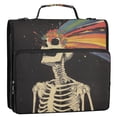 thumbnail image 5 of FORMRS Zipper Binder with Shoulder Strap 2-inch Ring 500 Sheet Capacity File Bag, Black Skeleton, 5 of 5