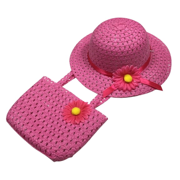 Girls Tea Party Hat and Purse Dress Up Set Red