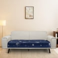 thumbnail image 5 of Renewold Sun Moon Star Navy Blue Stretch Couch Cushion Slipcover Separate Sofa Seat Cushion Cover Soft Loveseat Cushion Cover Washable Furniture Protector with Elastic Bands, M, 5 of 5