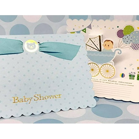 Blue Baby Shower Spanish Invitations Invitaciones With Envelopes 10 Blue Baby Shower Spanish Invitations Invitaciones With Envelopes 10