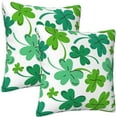 thumbnail image 6 of St Patrick''s Day Throw Pillow Covers Set of 2 Soft Pillow Case Protectors with Zipper Standard Size Pillowcase Square for Bed, Sofa, Outdoor (20"), 6 of 6