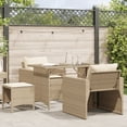 thumbnail image 1 of vidaXL 4 Piece Garden Sofa Set with Cushions Beige Poly Rattan, 1 of 5
