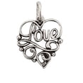 thumbnail image 1 of Sterling Silver 30" .8mm Box Chain LOVE Word Heart Design Pendant Necklace, 1 of 2