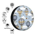 thumbnail image 4 of Salouo Balloon Vintage Print Spare Tire Cover 14-17 inch Spare Tire Protector Universal Tough Tire Wheel Cover for Trailer SUV and Truck-14 inch, 4 of 6
