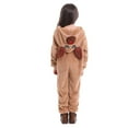 thumbnail image 5 of BiZtdJrK Gift for Teens Matching Christmas Pajamas for Family Kids Cute Reindeer Fleece Hooded Jumpsuits Casual Warm Plush Long Sleeve Sleepwear, Khaki, S, 5 of 10
