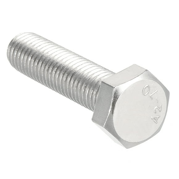 Unique Bargains M12 Thread 50mm 304 Stainless Steel Hex Head Left Hand Screw Bolts Fastener