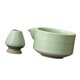 thumbnail image 5 of Juego de 2 cuencos de cerámica para matcha con pico vertedor Verde, 5 of 9