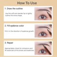 thumbnail image 4 of Lápiz de cejas marrón claro, 2 paquetes, resistente al agua, de larga duración, con punta de fieltro suave, fácil de dar forma, aspecto natural, pelos finos y delicados para las cejas, 4 of 4