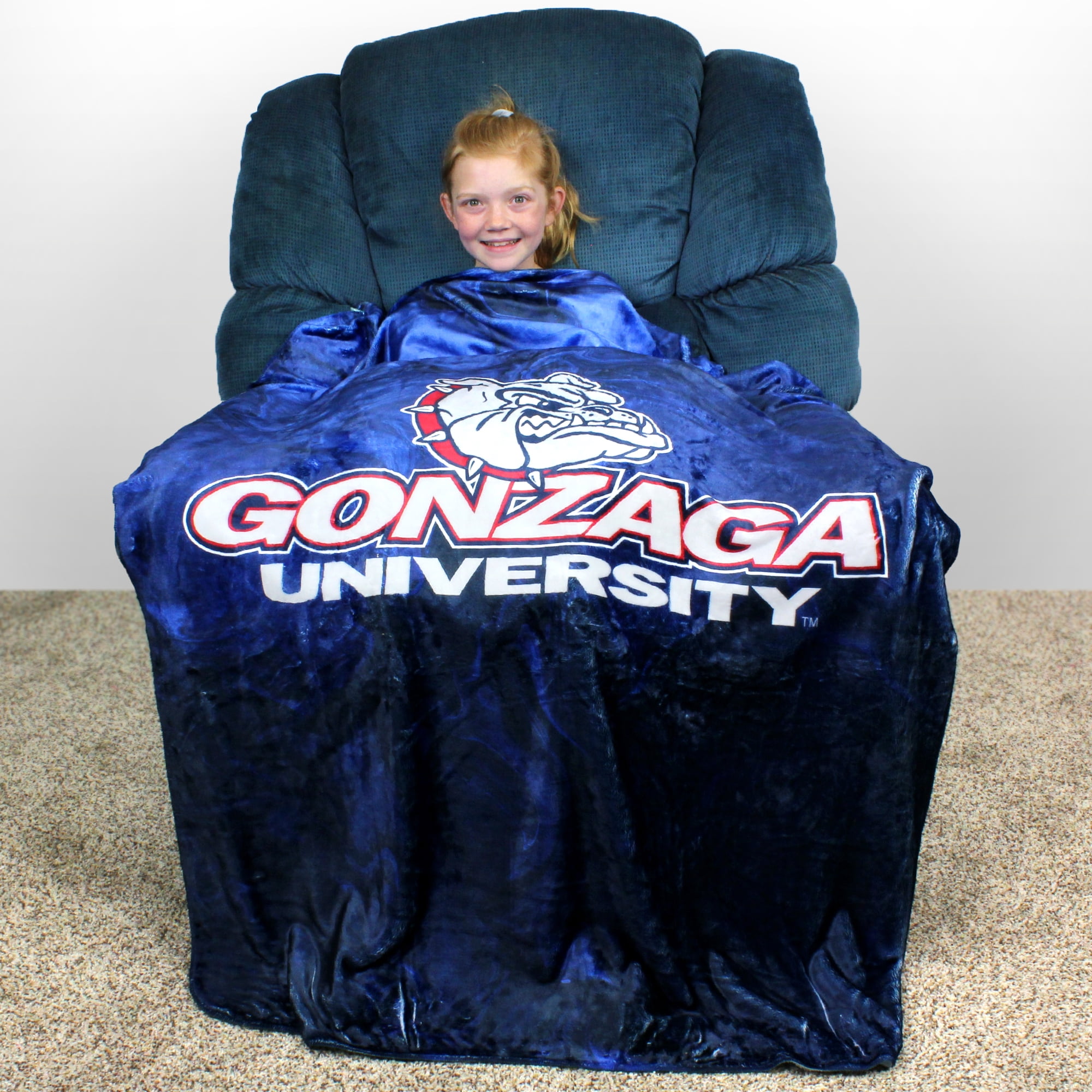 College Covers Gonzaga Bulldogs Sublimated Soft Throw Blanket, 42" x 60"