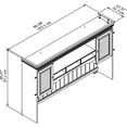thumbnail image 5 of Pemberly Row 60"W Hutch for L-Shaped Desk in Antique Black - Engineered Wood, 5 of 6