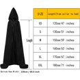 thumbnail image 4 of ALIZIWAY Capa con capucha reversible de terciopelo forrada con satén renacentista medieval Halloween Navidad Cosplay disfraz, 4 of 4