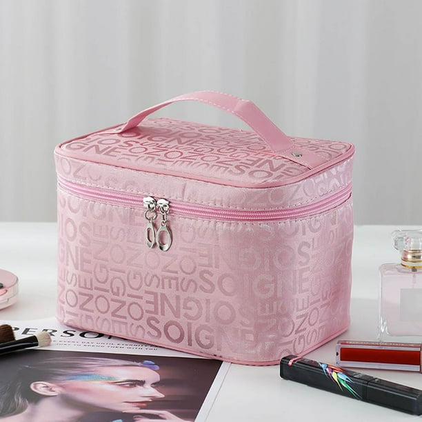 Nuevo neceser de maquillaje de gran capacidad, portátil, moderno y bonito para mujer. Ideal para viajes y almacenamiento.