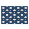 thumbnail image 1 of Sports Cutting Board, Baseball Patterns on Vertical Striped Background Stars Design, Decorative Tempered Glass Cutting and Serving Board, Large Size, Night Blue Red White, by Ambesonne, 1 of 1