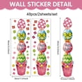 thumbnail image 3 of 2pcs Easter Window Clings, Easter Egg Window Cling Stickers Large Window Decals Watercolor Funny Cartoon Egg Reusable Decoration for Spring Party Shop Home Classroom, 2 Sheets, 2 Sheets, 3 of 6