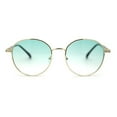 thumbnail image 1 of Lunettes de Soleil Rondes Rétro Pop Couleur Indi Dapper à Monture Métallique Or Vert, 1 of 4