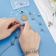 thumbnail image 3 of 1box 20 pcs Clip Lock Bead Charms with 20 pcs Silicon Rubber Stopper O-rings Fit European style Bracelet for Jewelry Making Mixed color, 3 of 6