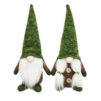MXTPOV 2pcs Felt Gnomes Faceless Dolls, St Patricks Day Decorations, Gnome Ornaments for Home Decor, Exquisite Gnomes Gifts for Women, St Patricks Day Accessories