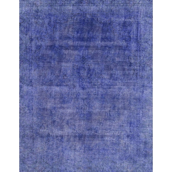 Ahgly Company Indoor Rectangle Abstract Light Slate Blue Abstract Area Rugs, 2' x 5'