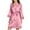 Hot Pink, variant on IROINNID Long Sleeve Dress for Women Homewear Long-Sleeve V-Neck Dress Color Lace Night-Robe One Size,Mint Green