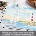 thumbnail image 4 of CounterArt "Lighthouse Scene" 4 Pack Reversible Flexible Plastic Tabletop Placemats, 4 of 8