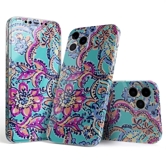 DesignSkinz Bright WaterColor Floral Full-Body Skin Decal Wrap Cover for iPhone 16
