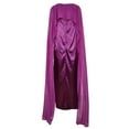 thumbnail image 4 of Elegant Women's Flowy Chiffon Swing Dress with Round Neck Loose Fit Mid-Length Robe, 4 of 7