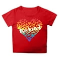 thumbnail image 1 of MEZZALL T-Shirt à Col Rond Imprimé Lettres pour Enfants Unisexe, Rouge, 6-7 Ans, 1 of 4