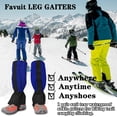 thumbnail image 3 of Leg Gaiters Waterproof Men Women Snow Boot Gaiters Hiking Shoe Gaiters Anti-Tear Adjustable Leggings Cover Ankle Leg Guard for Outdoor Hunting Camping Skiing Walking Mountain Climbing, 3 of 8
