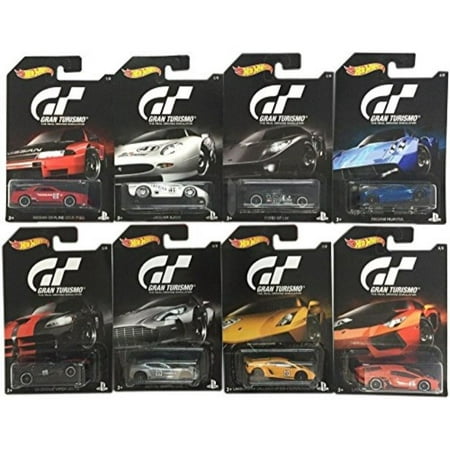 Hot Wheels 2016 Gran Turismo Bundle Set of 8 Die-Cast Vehicles, 1:64