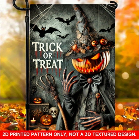 18 x 12 Inch Autumn Thanksgiving Halloween Garden Flag, Misty Fashionable 2D Design Pattern