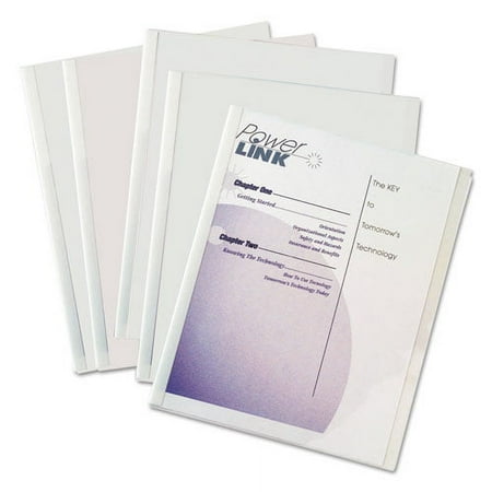 Vinyl Report Covers with Binding Bars, 0.13" Capacity, 8.5 x 11, Clear/Clear, 50/Box | Bundle of 2 Boxes