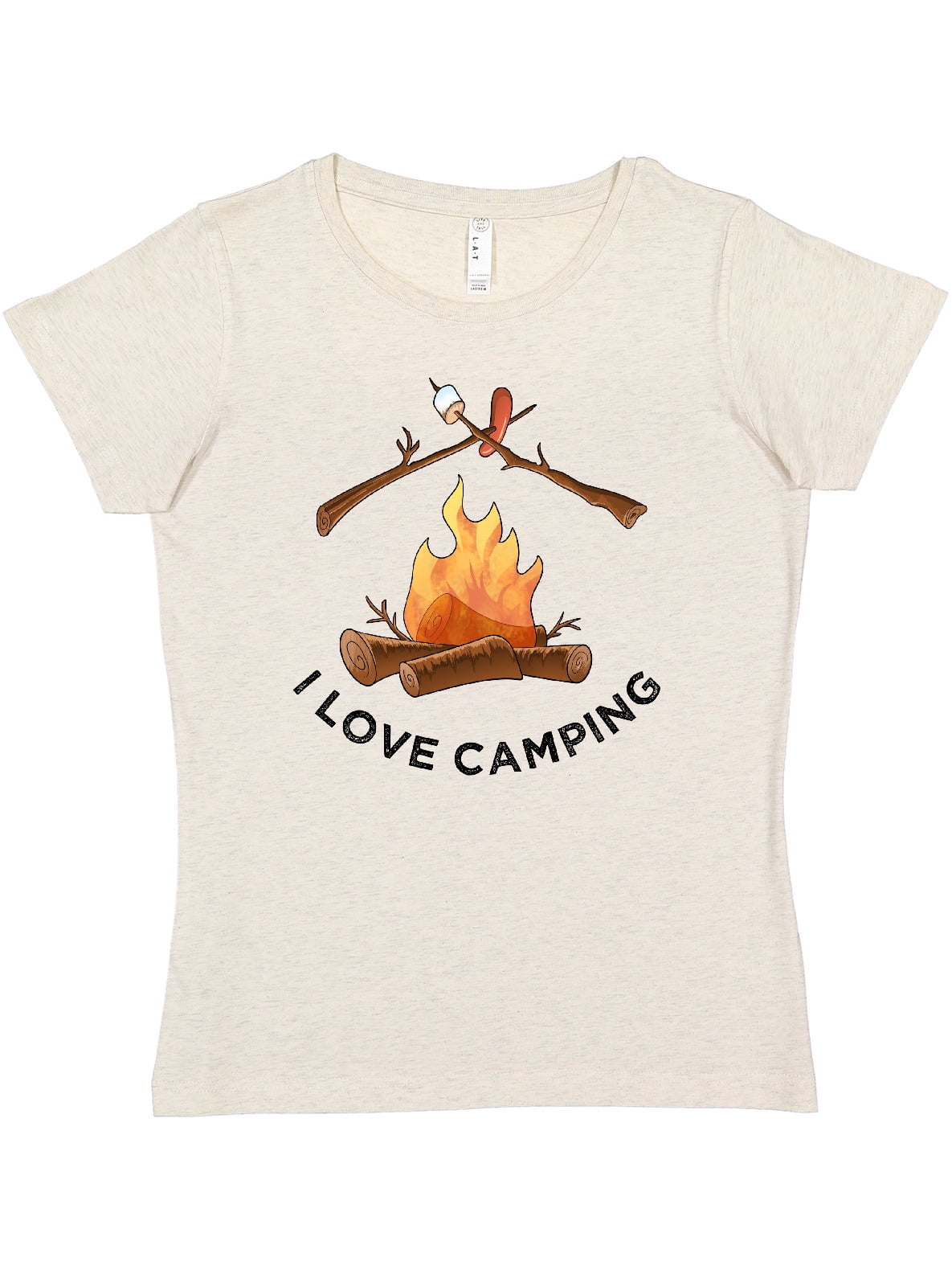 Fights Fire With Marshmallows Funny Camping Long Sleeve T-Shirt