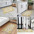 thumbnail image 6 of Yellow Flower Bee Indoor Door Mat 16x24 Inch Vintage Country Sunflower Floral Summer Bee Linen Texture Front Door Mat Non Slip Washable Entryway Rug Low Profile Dirt Trapper Doormat for Bedroom, 6 of 9