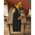 thumbnail image 4 of Cartoon Burlap Cotton Table Runner 13x36 Inches Short, Cute Colorful Pencil Paw Print Funny Black Farmhouse Table Runners, Outdoor Dining Tablecloths Decor for Baby Shower/Party/Wedding, 4 of 6