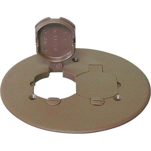 Cantex 5133678U PVC Duplex Floor Box Cover for Duplex Receptacle Brown